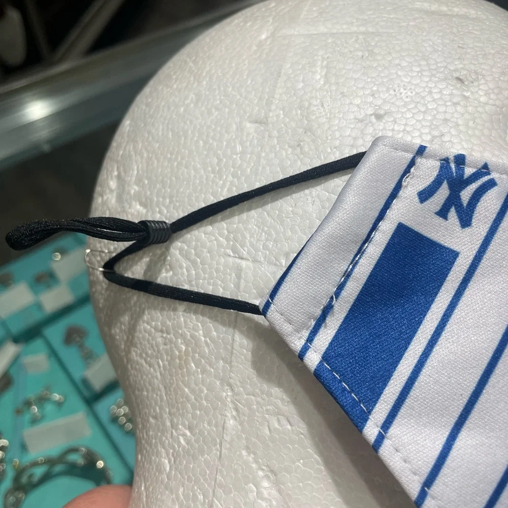 New York Yankees MLB Team Color Face Mask Logo ~ Adjustable ear laces